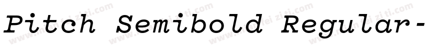 Pitch Semibold Regular字体转换